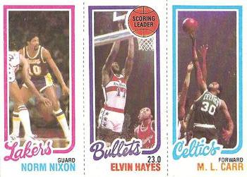 1980-81 Topps #35 / 141 / 242 Norm Nixon / Elvin Hayes / M.L. Carr Front