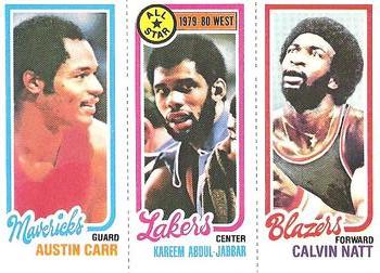 1980-81 Topps #8 / 61 / 200 Austin Carr / Kareem Abdul-Jabbar / Calvin Natt Front