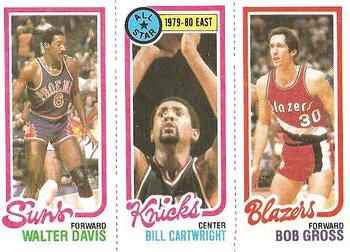 1980-81 Topps #9 / 191 / 199 Walter Davis / Bill Cartwright / Bob Gross Front