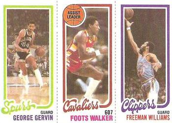 1980-81 Topps #53 / 208 / 223 George Gervin / Foots Walker / Freeman Williams Front