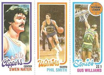 1980-81 Topps #101 / 219 / 224 Swen Nater / Phil Smith / Gus Williams Front
