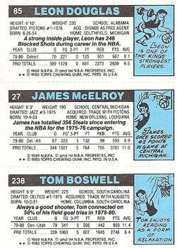 1980-81 Topps #27 / 85 / 238 Tom Boswell / James McElroy / Leon Douglas Back