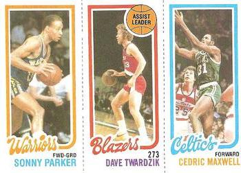 1980-81 Topps #39 / 98 / 197 Sonny Parker / Dave Twardzik / Cedric Maxwell Front