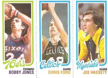1980-81 Topps #37 / 66 / 183 Bobby Jones / Chris Ford / Joe Hassett Front