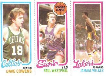 1980-81 Topps #36 / 142 / 186 Dave Cowens / Paul Westphal / Jamaal Wilkes Front