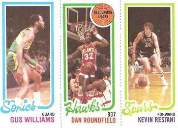 1980-81 Topps #20 / 211 / 233 Gus Williams / Dan Roundfield / Kevin Restani Front