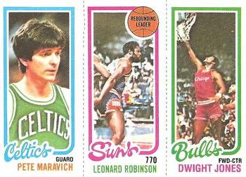 1980-81 Topps #38 / 46 / 187 Pete Maravich / Leonard Robinson / Dwight Jones Front