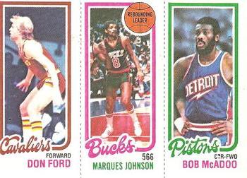 1980-81 Topps #55 / 89 / 144 Don Ford / Marques Johnson / Bob McAdoo Front