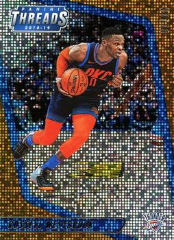 2018-19 Panini Threads - Dazzle Gold #86 Russell Westbrook Front