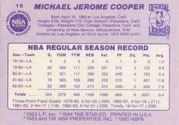 1983-84 Star #15 Michael Cooper Back
