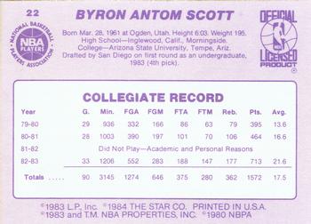 1983-84 Star #22 Byron Scott Back