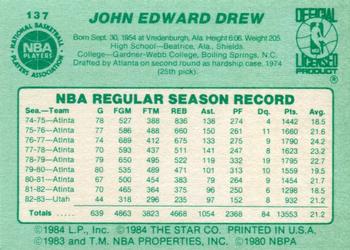 1983-84 Star #137 John Drew Back