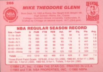 1983-84 Star #266 Mike Glenn Back
