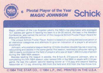 1984 Star Awards Banquet #6 Magic Johnson Back