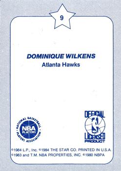 1984 Star Slam Dunk Championship #9 Dominique Wilkins Back