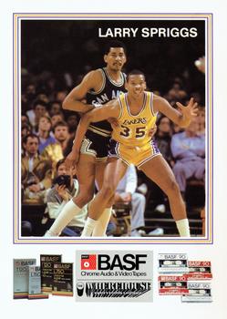 1984-85 BASF Los Angeles Lakers #10 Larry Spriggs Front