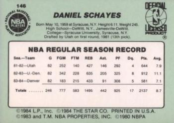 1984-85 Star #146 Danny Schayes Back