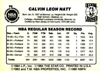 1985-86 Star #55 Calvin Natt Back