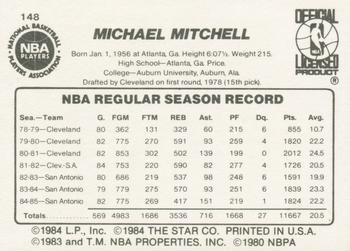 1985-86 Star #148 Mike Mitchell Back