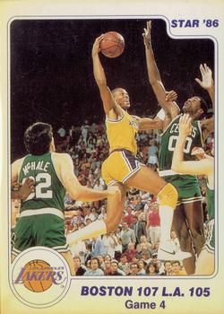 1985-86 Star Lakers Champs #5 Game 4: Boston 107 L.A. 105 Front