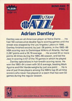 1986-87 Fleer - Stickers #3 Adrian Dantley Back
