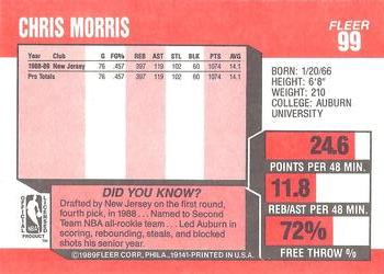 1989-90 Fleer #99 Chris Morris Back
