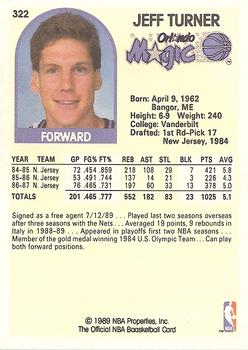 1989-90 Hoops #322 Jeff Turner Back