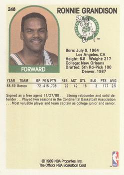 1989-90 Hoops #248 Ronnie Grandison Back