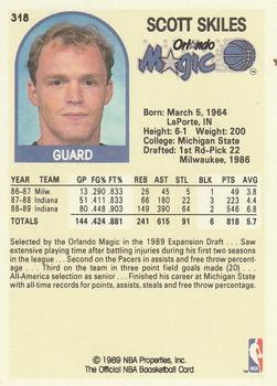 1989-90 Hoops #318 Scott Skiles Back
