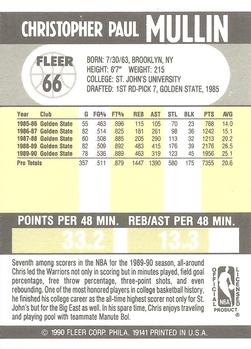 1990-91 Fleer #66 Chris Mullin Back