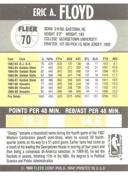 1990-91 Fleer #70 Eric Floyd Back