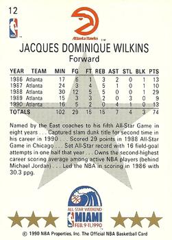 1990-91 Hoops #12 Dominique Wilkins Back