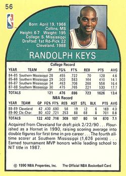 1990-91 Hoops #56 Randolph Keys Back