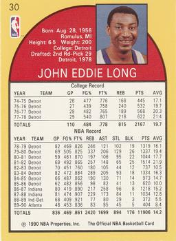 1990-91 Hoops #30 John Long Back