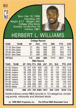 1990-91 Hoops #90 Herb Williams Back
