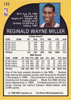 1990-91 Hoops #135 Reggie Miller Back