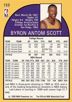 1990-91 Hoops #159 Byron Scott Back