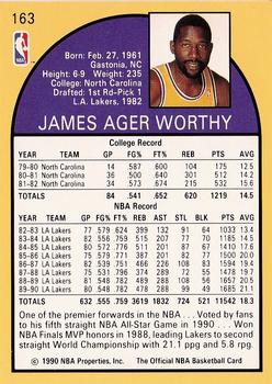 1990-91 Hoops #163 James Worthy Back