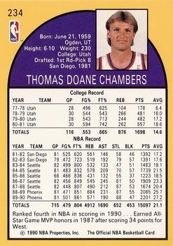 1990-91 Hoops #234 Tom Chambers Back