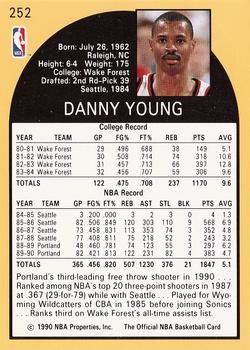 1990-91 Hoops #252 Danny Young Back