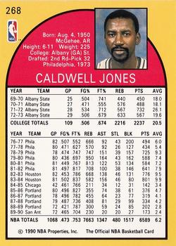 1990-91 Hoops #268 Caldwell Jones Back