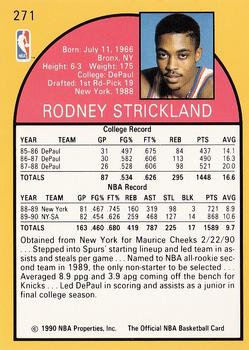 1990-91 Hoops #271 Rod Strickland Back