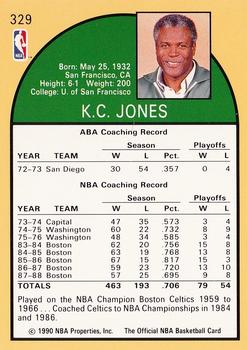 1990-91 Hoops #329 K.C. Jones Back