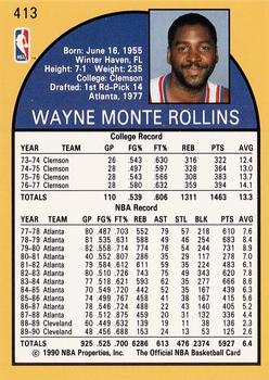 1990-91 Hoops #413 Tree Rollins Back