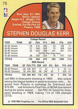 1990-91 Hoops #75 Steve Kerr Back