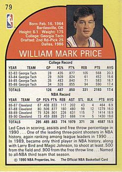 1990-91 Hoops #79 Mark Price Back