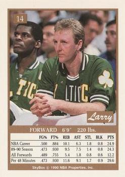 1990-91 SkyBox #14 Larry Bird Back