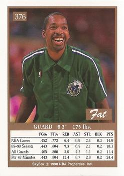 1990-91 SkyBox #376 Lafayette Lever Back