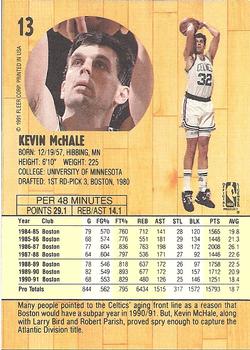 1991-92 Fleer #13 Kevin McHale Back