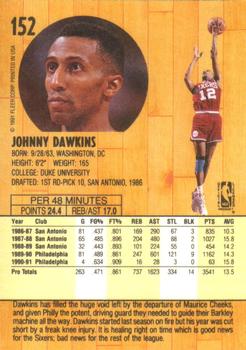 1991-92 Fleer #152 Johnny Dawkins Back